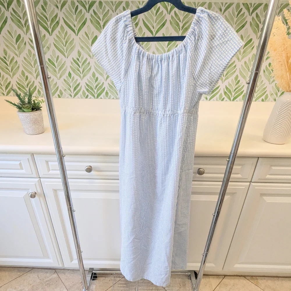 Wendy -Peter Pan -Costume Blue Stripe Nightgown Large